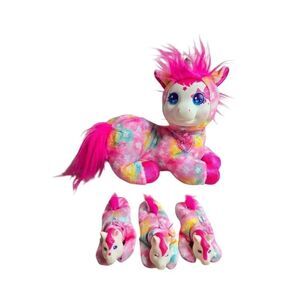 Just Play Unicorn Surprise 14-inch Licorice Stuffed Animal with Unicorn Babies